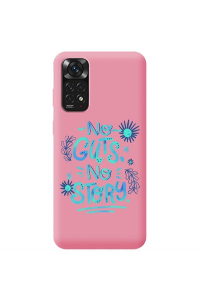 Other Xiaomi Redmi Note 11 4G No guts no story Pink Colored Silicone TPU Θήκη