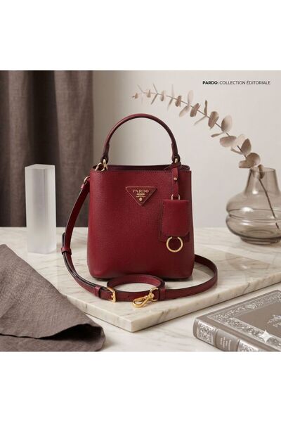Generic TOP Choice Pardo Elegant Structured Top Handle Bucket Tote Bag with A...