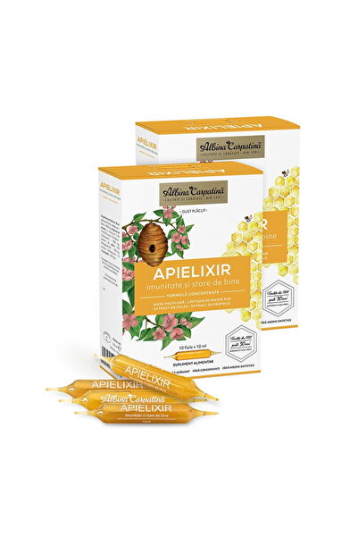 Albina Carpatina Apielixir Imunitate si Stare de Bine cu Miere, Laptisor de m...