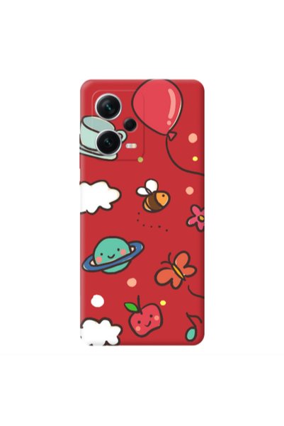 Other Xiaomi Poco X5 cute little ones Red Colored Silicone TPU Θήκη