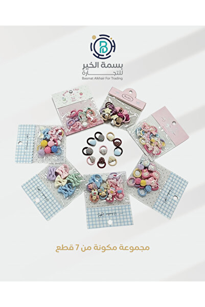 basmh مجموعة مشابك شعر مكونة من 7 أطقم متنوعة الأشكال والألوان