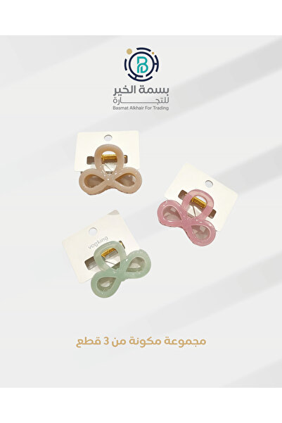 basmh 3-Piece Set of Multi-Shaped and Multi-Colored Hair Clips