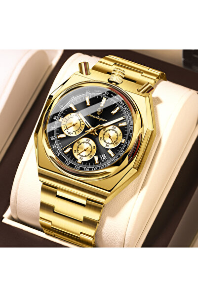 Choice4 897 Gold Black Unique Fashion Male Wristwatch Luminous Stainless Stee...