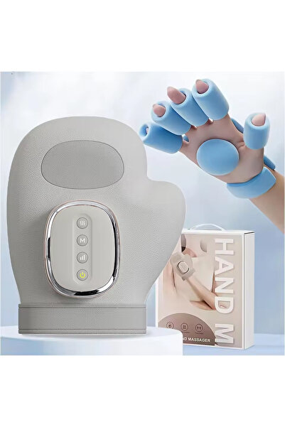 Choice GRAY Hand Massager with Airbag Compression Finger Wrist Palm Massage M...