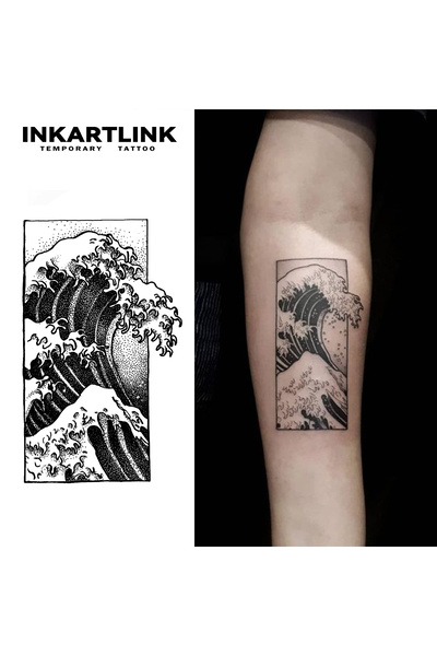 Choice لاصقة وشم INKARTLINK Ink Wave رقم 649-0812M |   مقاوم للماء بتصميم بسي...