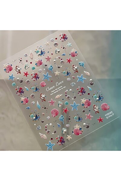 choice2 NAILFYOU YT8583SiProP 5D Ocean Nail Sticker Summer Vacation Style Sta...