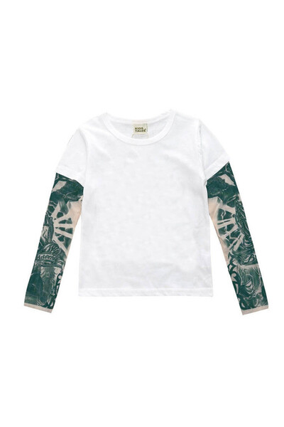 drool Tricou copii alb cu tatuaj (Marime: 90, Model: Model C)
