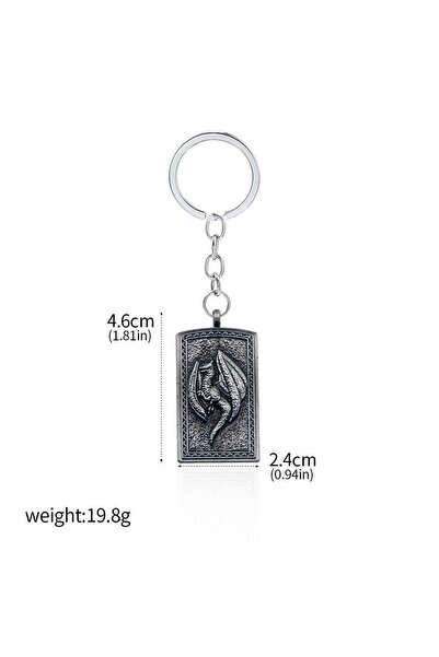 Choice4 K00632 Game Retro Ancient Dragon Relief Shield Keychain Pendant Key R...