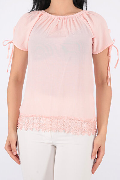 FIRST STYLE Elegant Turkish Blouse in Pink Color