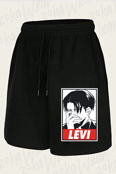 ZOKAWEAR Unisex Aot Levi Ackerman Anime Character Design Printed Shorts