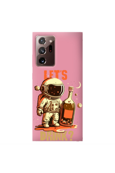 Other Samsung Note 20 Plus Lets drink Pink Colored Silicone TPU Θήκη
