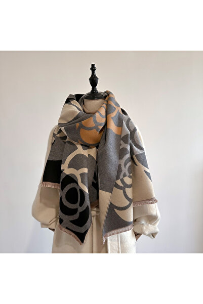 Choice1 GRAY Cashmere Scarf for Women Thick Warm Winter Blanket Brand Female ...
