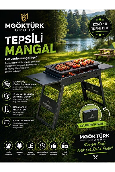 MGOKTURKGROUP Profesyonel Mangal - Bbq - Katlanabilir Portatif Mangal - Taşın...