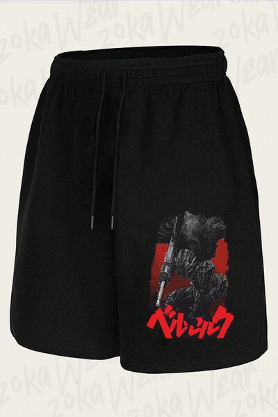 ZOKAWEAR Unisex Berserk Guts (Black Armor) Anime Character Design Printed Shorts