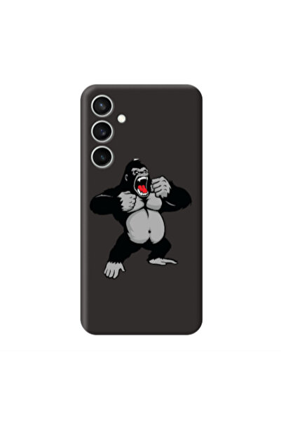 Other Samsung S24 FE Angry Gorilla2 Black Colored Silicone TPU Θήκη
