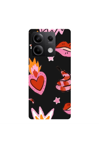 Other Xiaomi Redmi Note 13Pro 5G Snake heart Black Colored Silicone TPU Θήκη