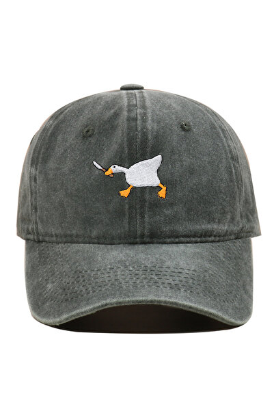 Choice1 army green Embroidered baseball cap with goose pattern for men and wo...