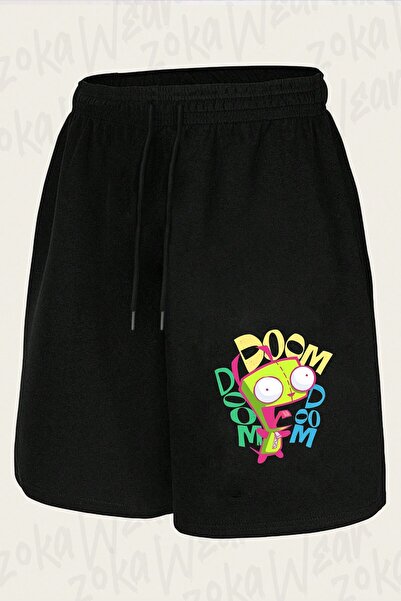 ZOKAWEAR Unisex Invader Zim V15 Design Printed Shorts