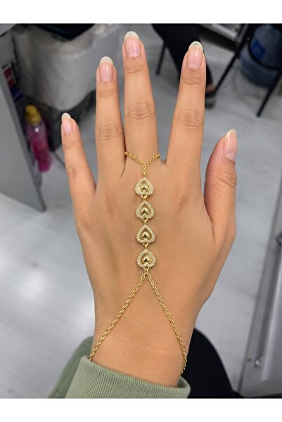 Bluw Jewelry Zircon Stone Quadruple Heart Shahmeran Bracelet