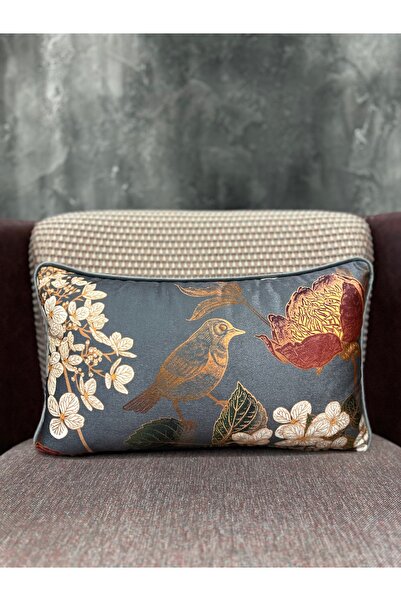 Fabricland Blend Antracit cu Pasăre Dreptunghiular 30x50