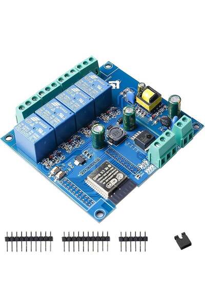 robodünya ESP32 WIFI Bluetooth AC 220V/DC 5-30V 4 KANAL Röle Kartı