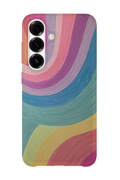 Samsung Galaxy S25 FE Uyumlu Baskılı Şeffaf Telefon Kılıfı | Koleksiyon: ColorWave Flux