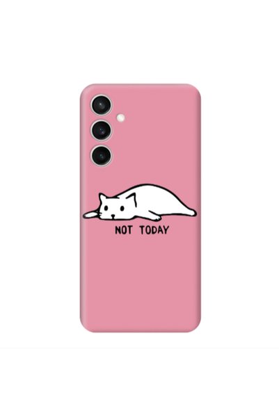 Other Samsung S24 FE Not Today Pink Colored Silicone TPU Θήκη