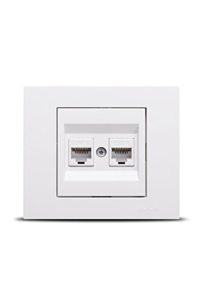 Ovivo Electric Διπλή Υποδοχή UTP CAT6 ST Λευκό, 400-010300-230