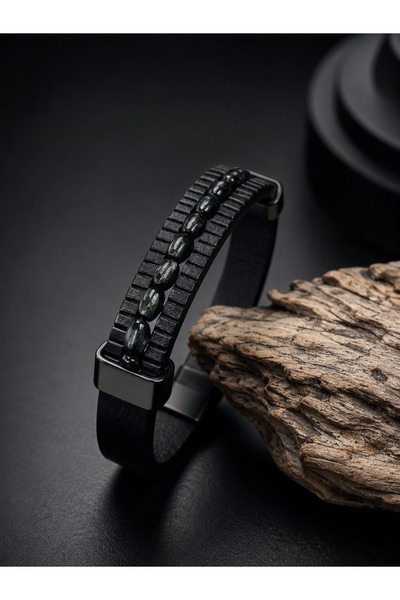 magıcgrange Exclusive Design Genuine Cowhide Leather Bracelet - Men's Leather...
