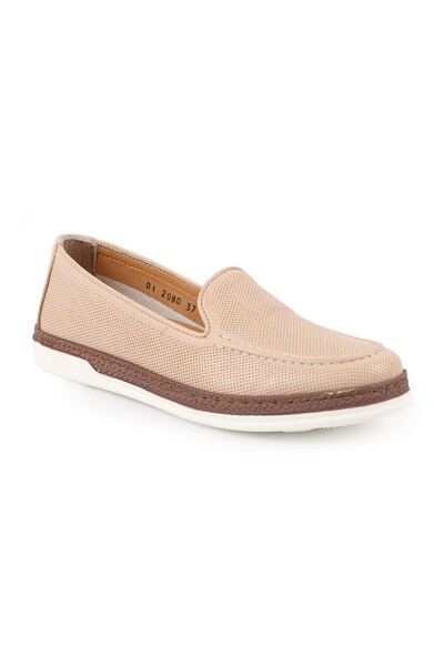 Libero Women's Casual Jute Detailed Laser Cut Slip-On Orthopedic Comfort Moth...