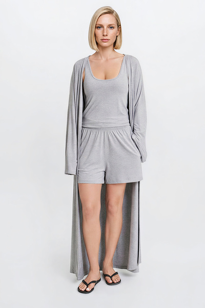 AC&Co / Altınyıldız Classics Women's Gray Melange Premium Viscose Soft Textur...