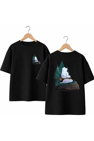 playwear Tricou cu imprimeu pe spate și piept din față, cu motiv focă și urs ...