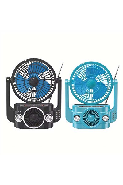 CASA JOY Ventilator portabil cu boxă portabilă și radio, 25 x 19 cm, încărcar...