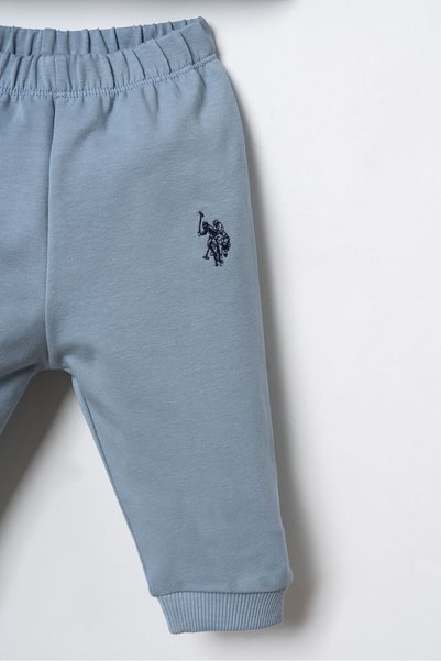 U.S. Polo Assn. Baby Boy Printed Navy Blue Long Sleeve Pajama Set Usb3163-C-V2
