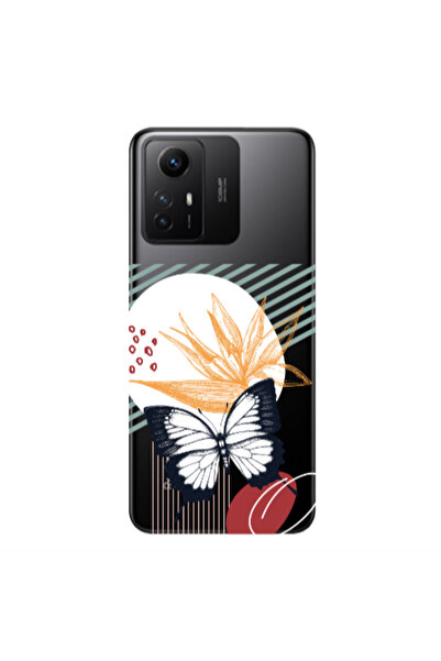 Other Xiaomi Redmi Note 12s Butterfly Lines Transparent Silicone TPU Θήκη