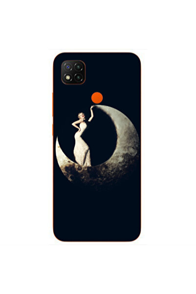 Other Xiaomi Redmi 9c Woman in moon Transparent Silicone TPU Θήκη