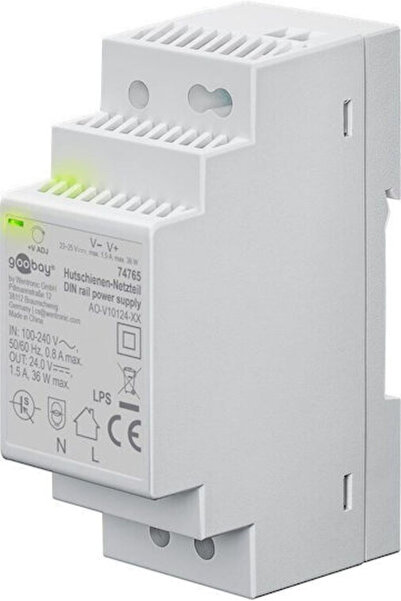goobay Τροφοδοτικό Ράγας DIN 1.5A/24V/36W