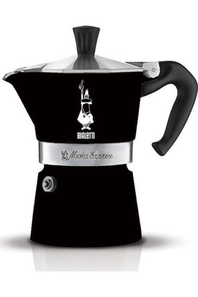 Bialetti Μόκα Εξπρές Καφετιέρα Εσπρέσο για εστία κουζίνας 3 φλιτζάνια Μαύρο Κ...