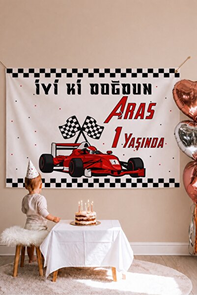 Lilabio Kişiye Özel Doğum Günü Duvar Afişi Örtüsü 100x120 Cm Büyük Boy Formula