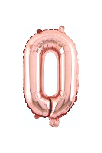 Parti Dükkanı 34 Inch 0 Number Rose Gold Foil Balloon 76 cm Helium Compatible...