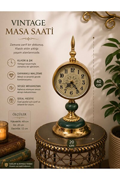 DİBA CONCEPT VINTAGE MASA SAATİ