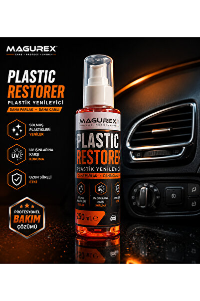 MAGUREX Plastic Restorer Plastik Yenileyici 150 ml - Tampon, Trim ve Dış Plas...