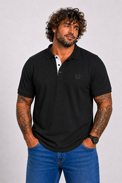 Starbattal Men's Large Size Single Jersey Polo T-Shirt Classic Embroidered 26...