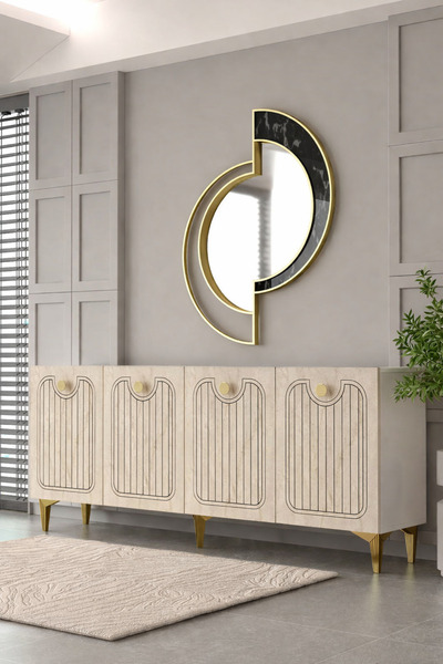 Dekortis Home Dekor 180DHDK3BTA HERA LAZER DESENLİ KONSOL ve TV SEHPASI, ÜNİT...
