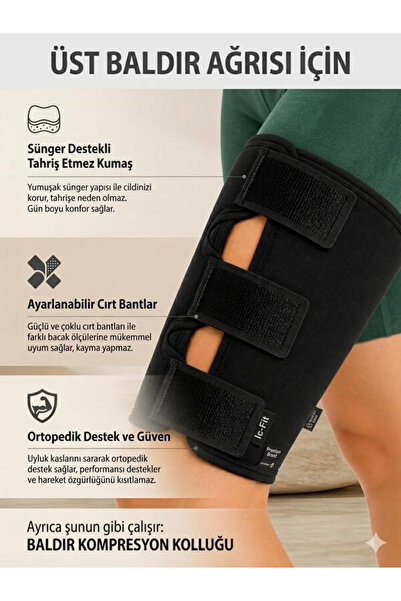 Ankaflex Adjustable Thigh Brace Calf Bandage Adjustable Compression, Neoprene...