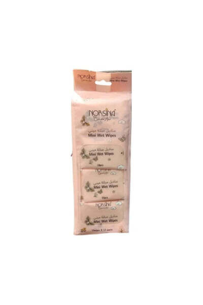 Norsina Wet Wipes Pink - 12 Packs of 10 Wipes - Gentle Cleaning Wipes