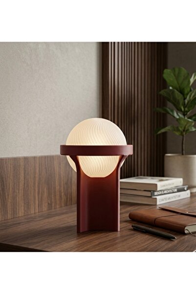 smplethngs Modern 3D Baskı LED Mumluk | Alevsiz Dekoratif Küre Lamba | Şık Ev...