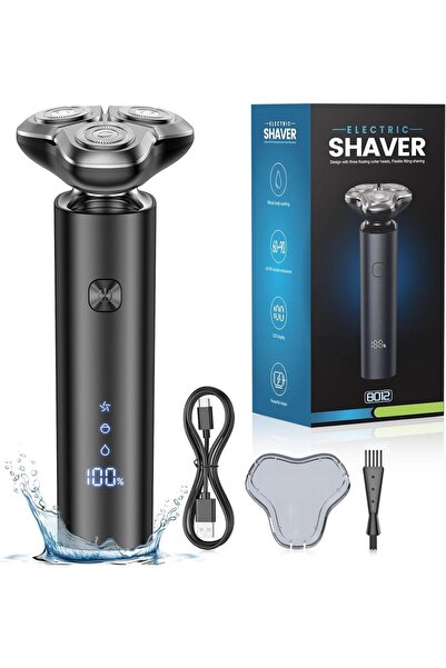 Choice black Electric Razor for Men 3 Blade Rotary Shaving Machine Touch Swit...