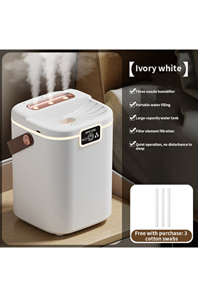 Choice جهاز ترطيب الهواء WHITE HOMEFISH بثلاث فوهات مع إضاءة ليلية، سعة كبيرة...