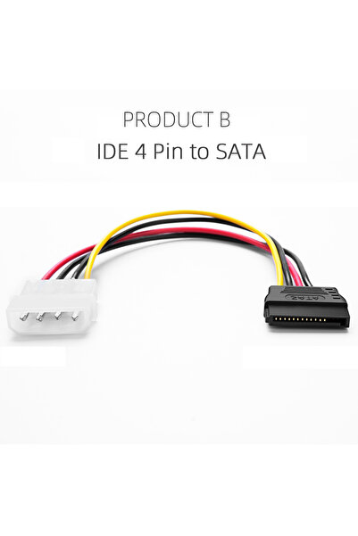 Choice1 IDE to SATA IDE Molex 4 pin to 2 x SATA Power Cable Serial ATA Y Spli...